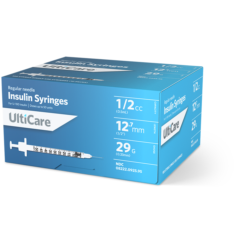 Syringe 1/2cc Insulin Syringe with Needle UltiCa .. .  .  